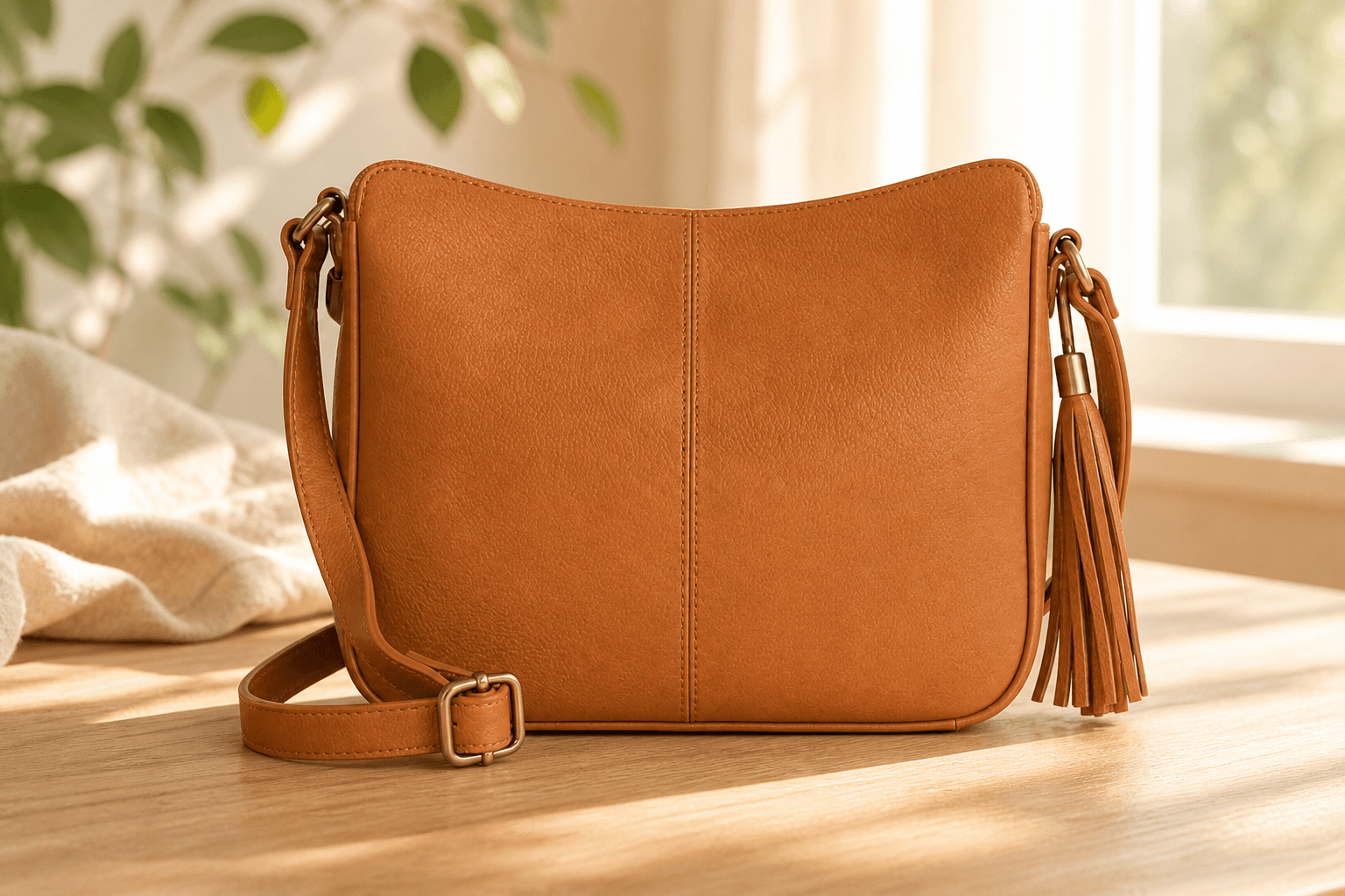 Handbag styled in a lifestyle scene