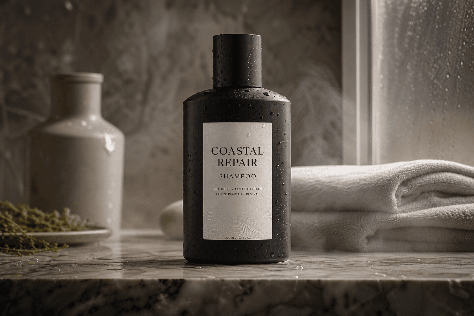 Haircare product campaign still